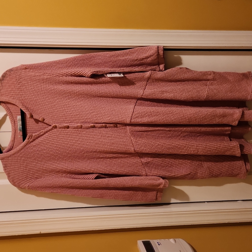 Free People Blossom Button up Mini Dress Medium NWT - Picture 2 of 6